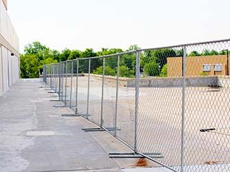 Chain link temporary fence